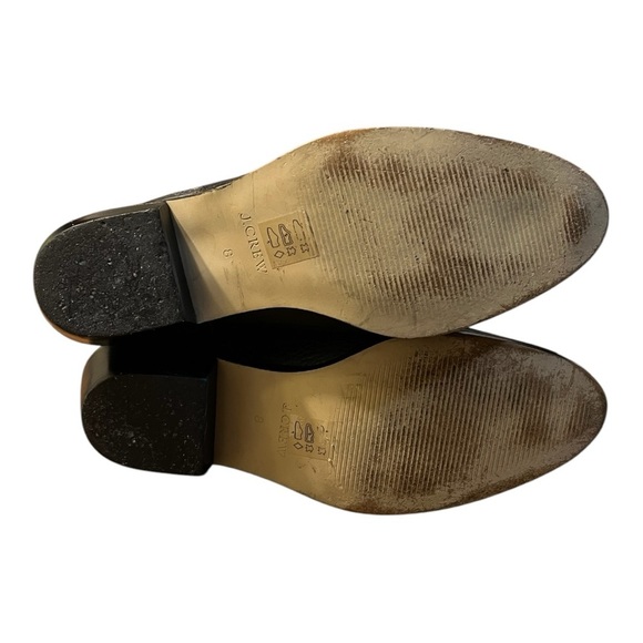 J. Crew Frankie Booties Black Pebbled Leather Casual Side Zip Ladies Size 8 - Picture 9 of 13